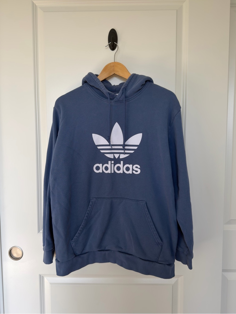 Blue Adidas Trefoil Logo Hoodie